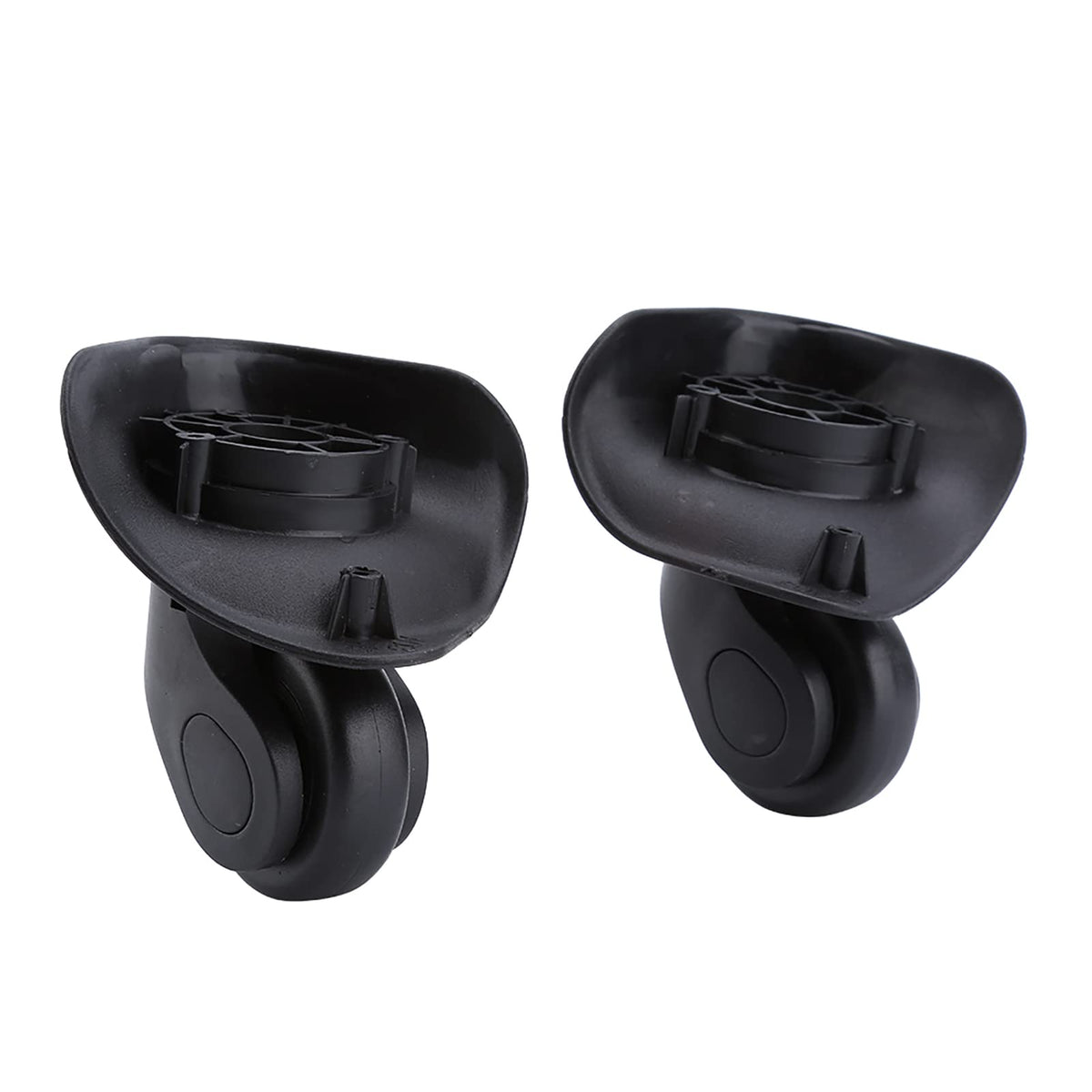 Tyenaza Luggage Replacement Wheels, 2 Black Swivel Casters, 360° Rotation - image 1