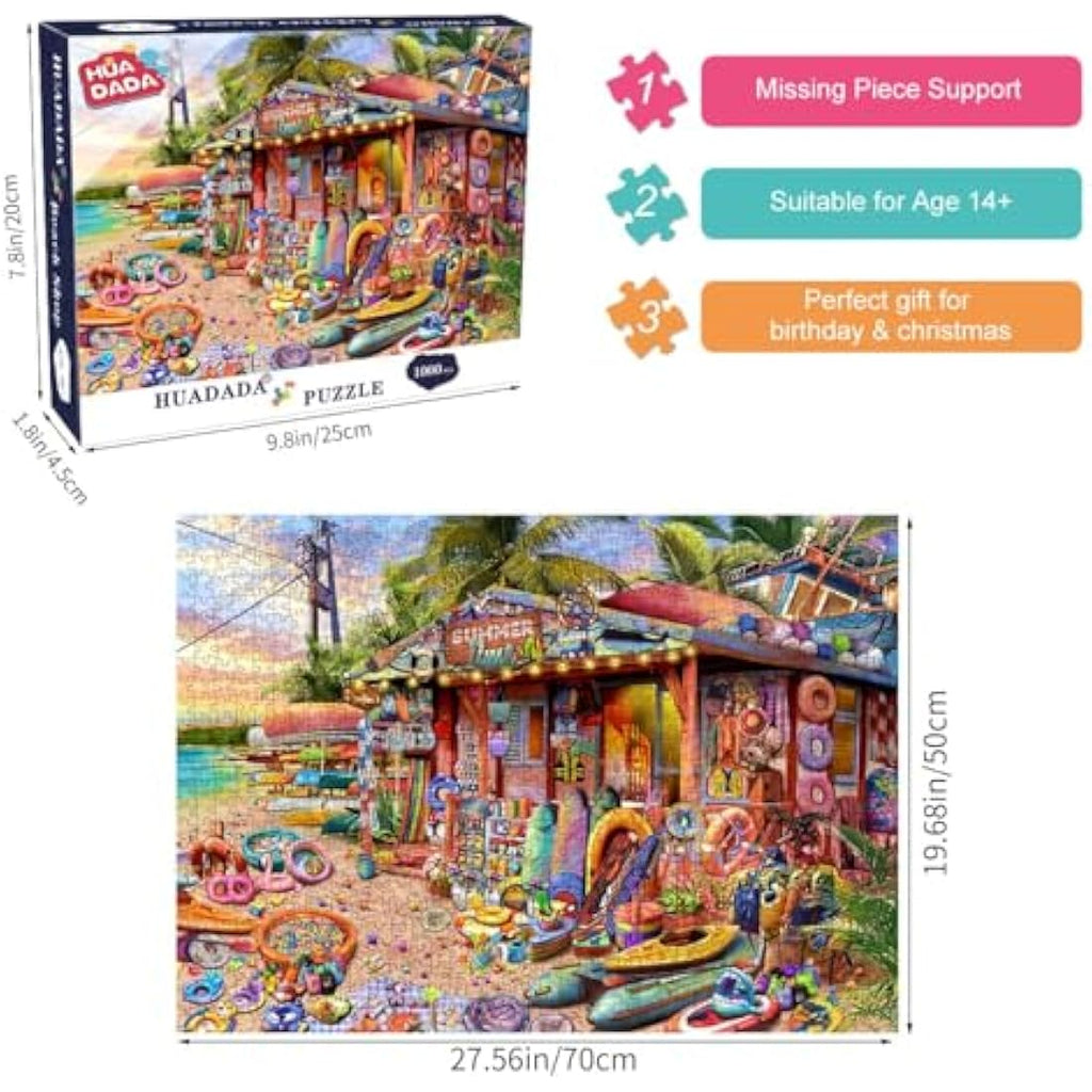 Jolof Store Beach Shop Jigsaw Puzzle - 1000 Piece Game for Adults