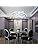 Dixun Modern 3-Ring LED Crystal Chandelier | Cool White Stainless Steel
