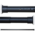 Adjustable Shower Curtain Rod – 310-360cm Black Tension Rail