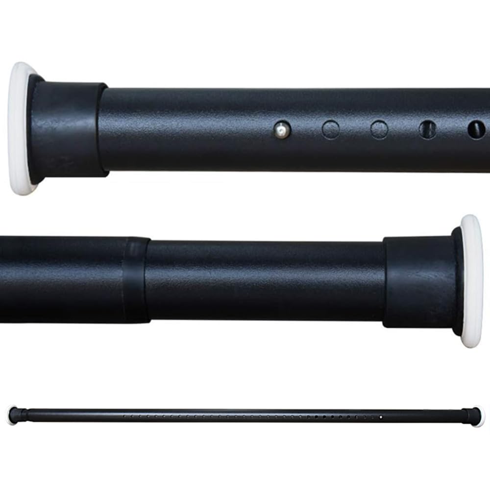 Adjustable Shower Curtain Rod – 360-410cm Carbon Steel Black