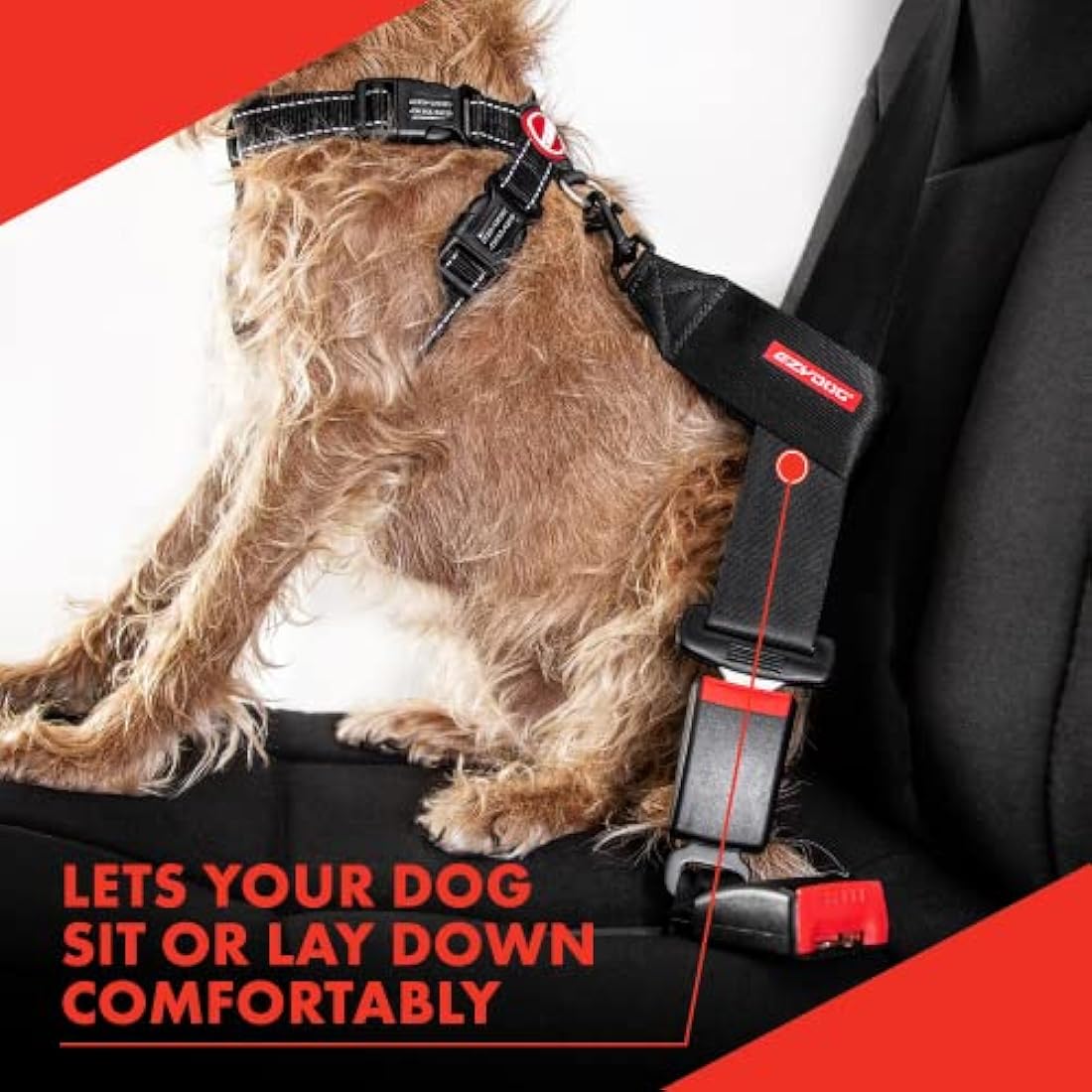 EzyDog Universal Dog Seat Belt – Durable Nylon Car Restraint Harness