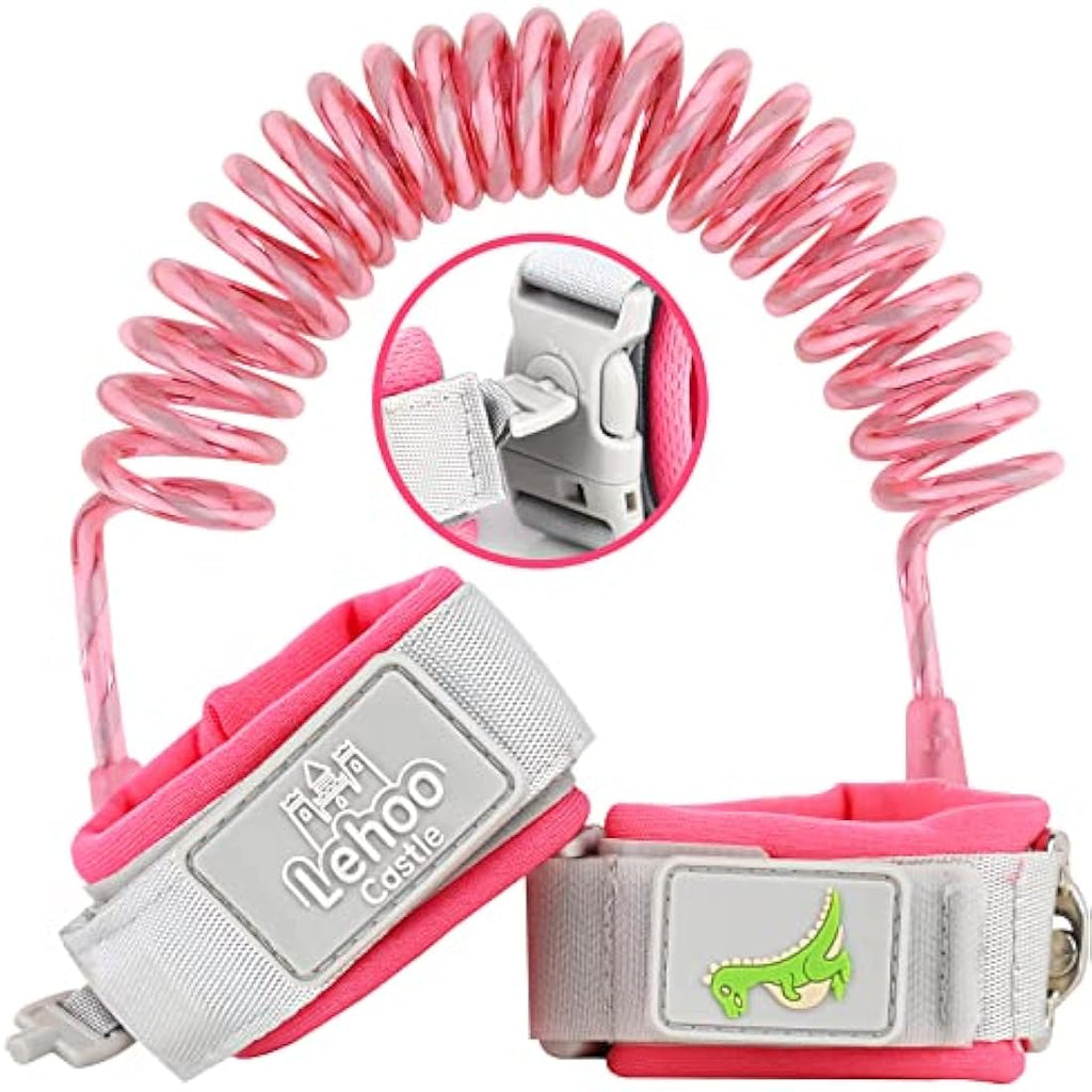 Lehoo Castle Anti Lost Toddler Reins | Reflective Safety Harness - Pink