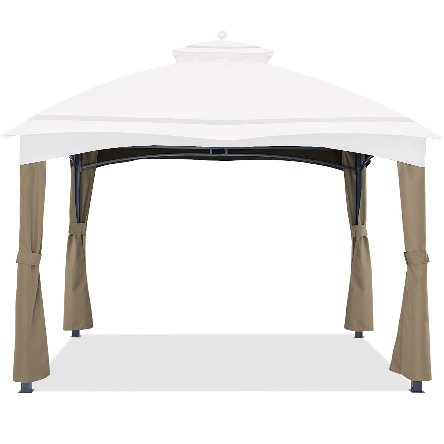 ABCCANOPY Replacement Corner Curtains for Lowe's 10x12 Gazebo, Khaki