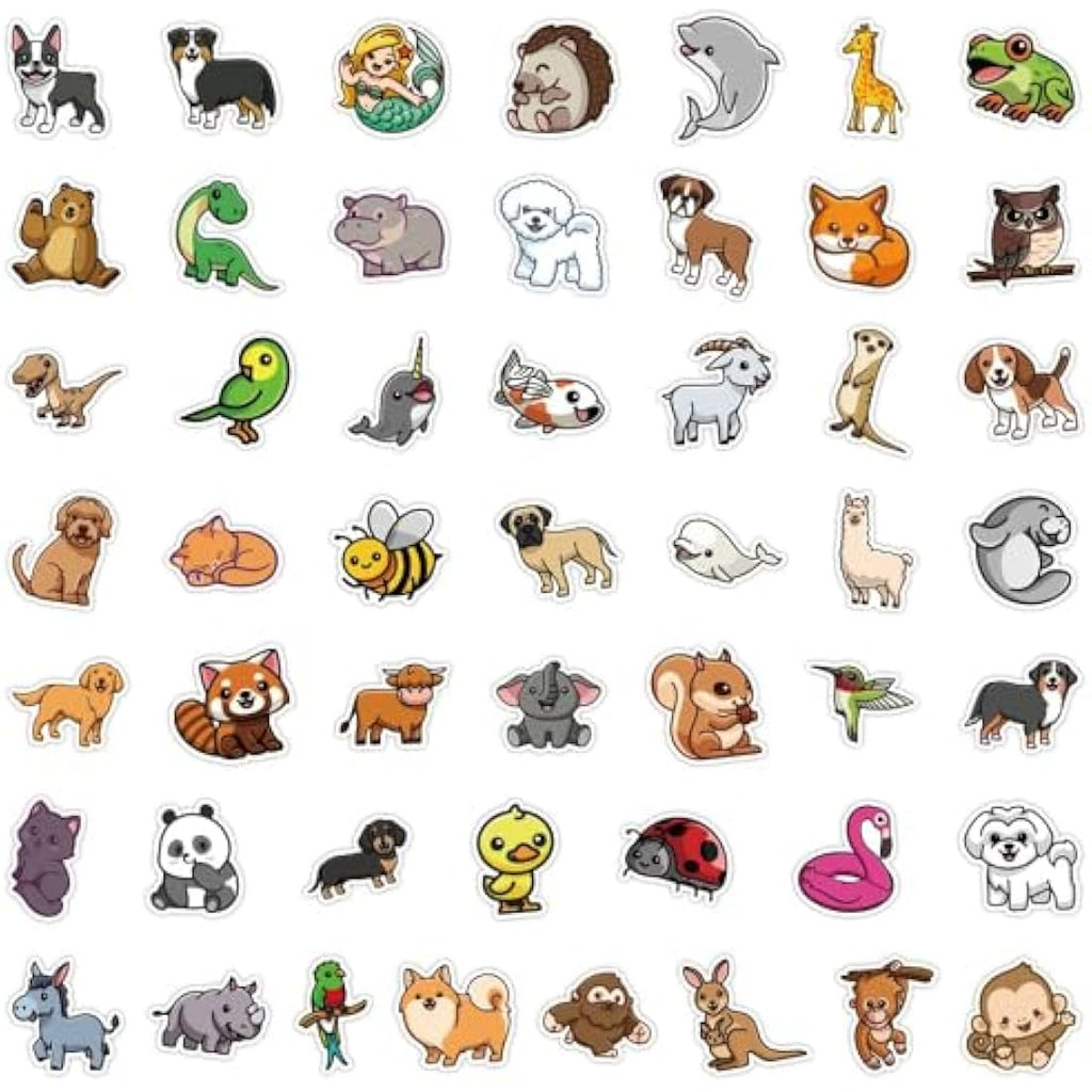 Animal Stickers | 200PCS Waterproof Vinyl Kawaii Decals