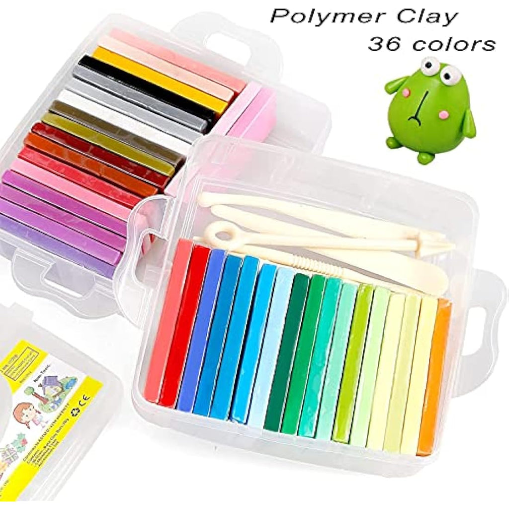 36 Colours Polymer Clay Kit – Non-Toxic DIY Modeling Clay