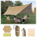 4.5x4.5m Waterproof Camping Tarp – Ultralight Hexagon Shelter