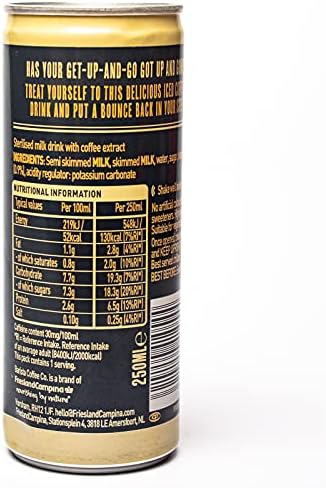 Barista Coffee Co. Caffe Latte Iced Coffee, Medium Roast, 250ml (12 Pack)