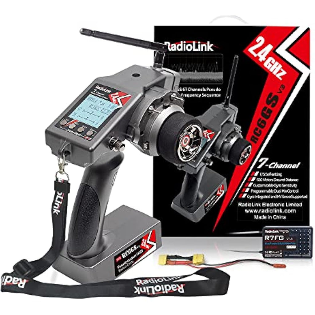 Radiolink RC6GS V3 7-Channel RC Transmitter with 2 R7FG Gyro Receivers