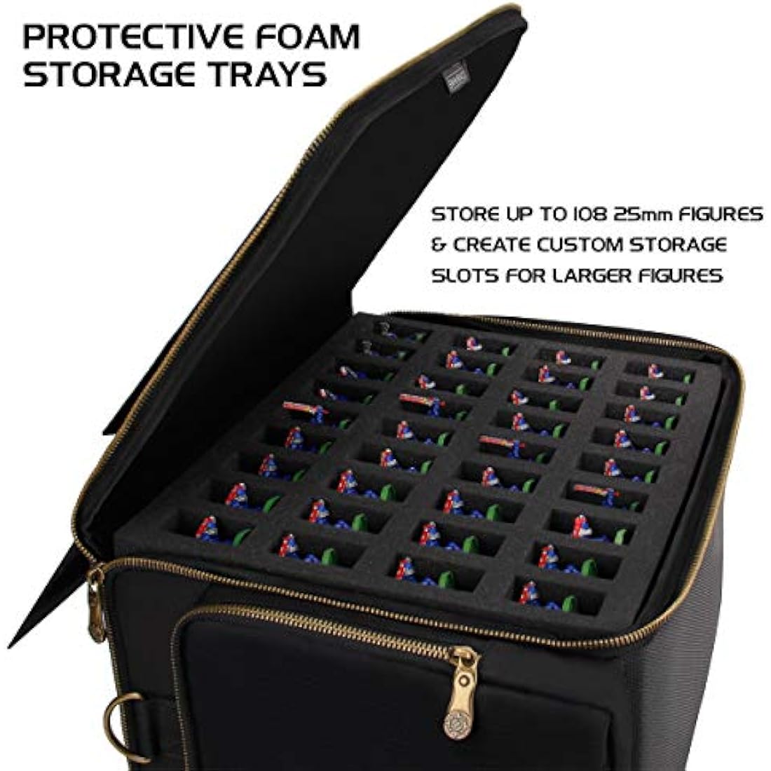 ENHANCE Miniature Figure Storage Case - 108 Slot Foam & Pick and Pluck