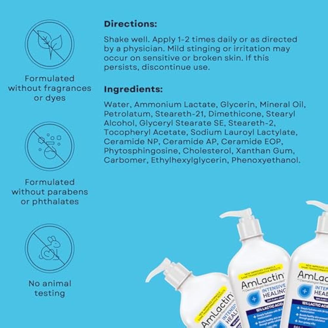 AmLactin Rapid Relief Restoring Lotion with Ceramides - 14.1 oz Pump