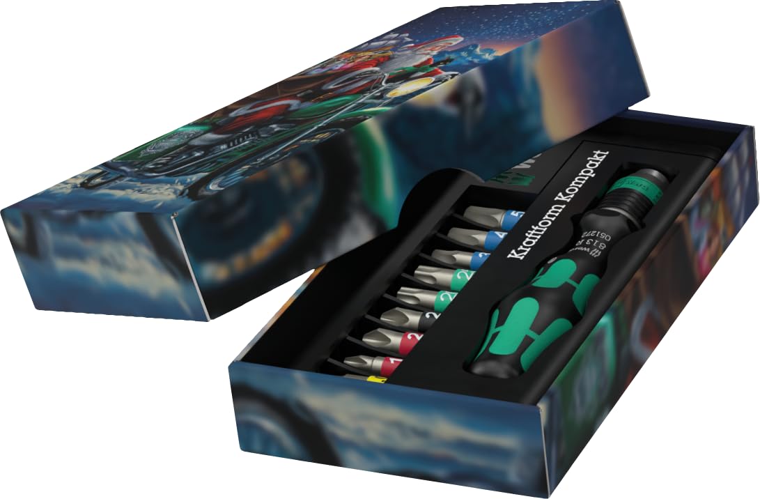Wera Kraftform Kompakt 10 Christmas 2025 Screwdriver Bit Set