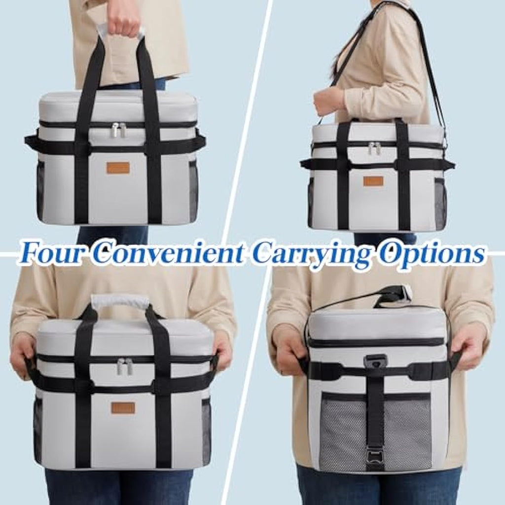 Lifewit 20L Soft Cooler Bag – Insulated Leak-Proof Picnic Bag, Silk Gray