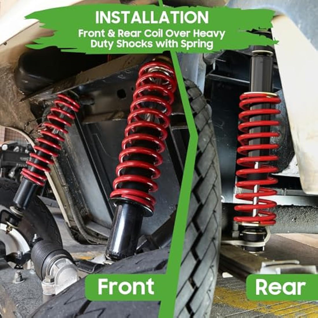 10L0L Heavy Duty Golf Cart Shock Absorber Set for EZGO TXT Medalist (2 Pack)