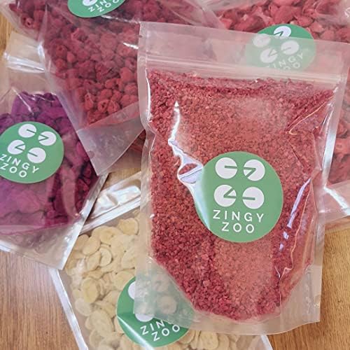 ZingyZoo Freeze Dried Raspberry Pieces – 500g Pure Raw Vegan Fruit