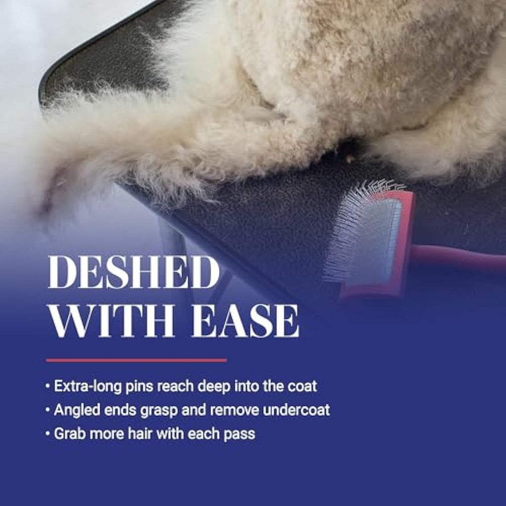 Chris Christensen Big G Slicker Brush – Large Coral Dog Grooming Tool