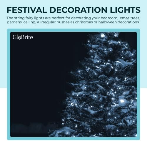 GloBrite 1000 LED Fairy Lights | Cool White Waterproof Outdoor String Lights