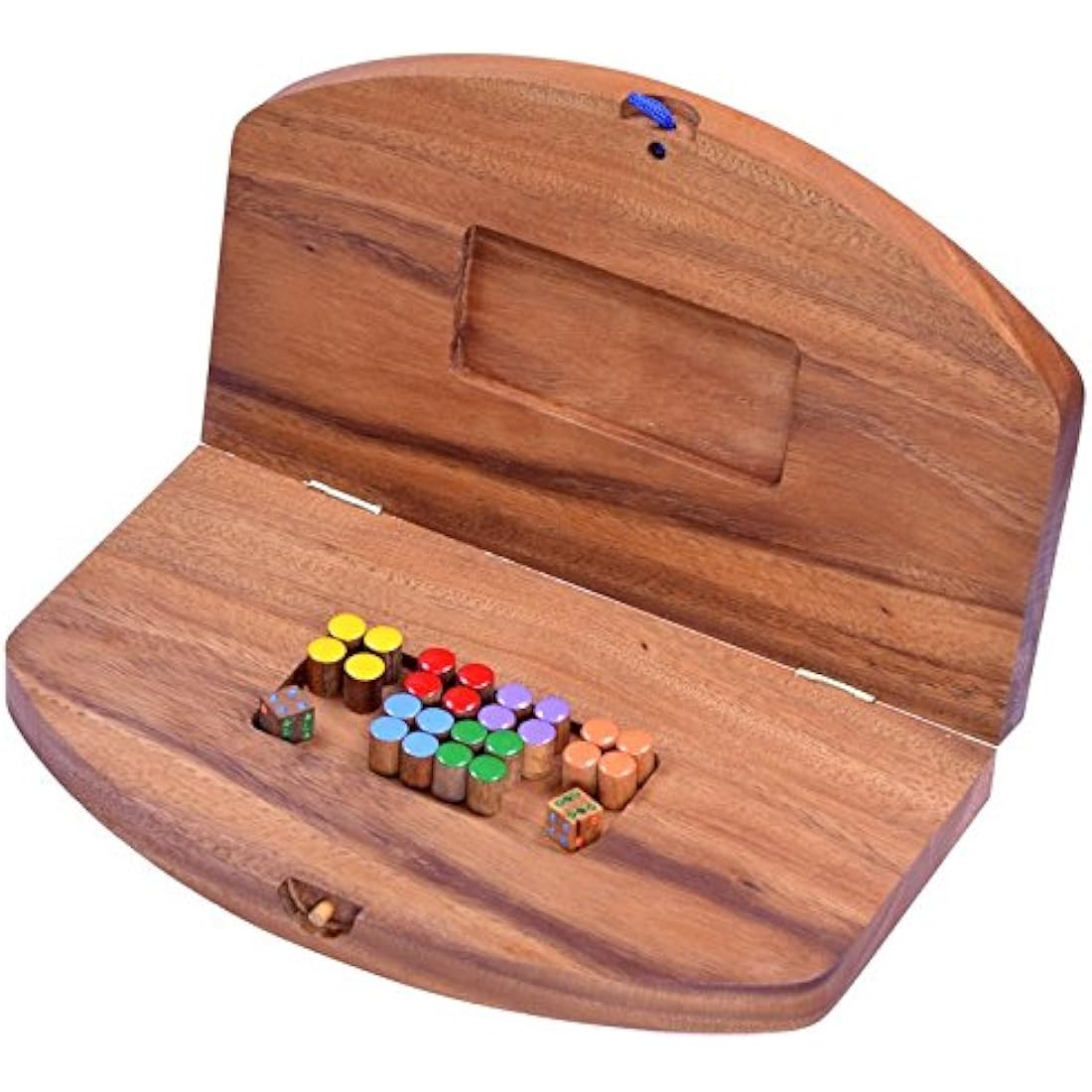 Jolof Store Ludo für 6 Spieler – Klappbares Brettspiel aus Holz