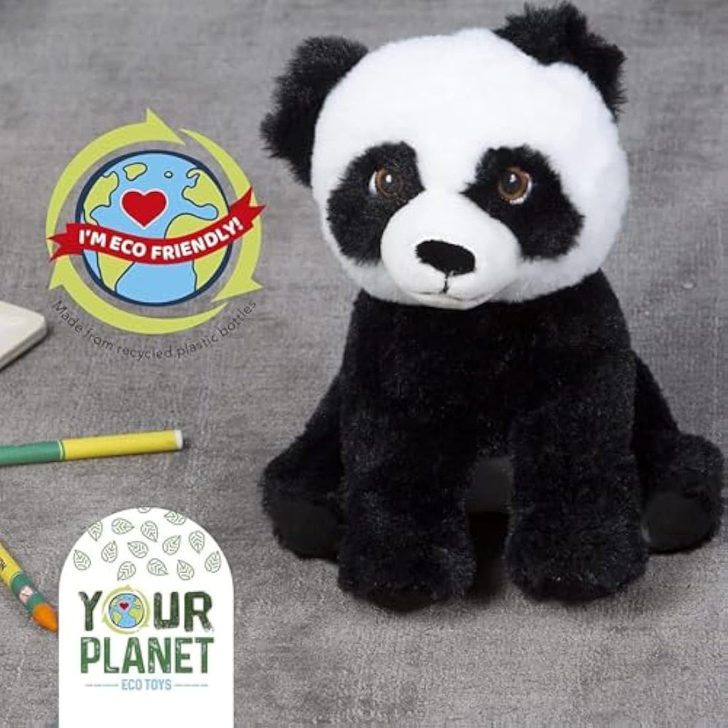 Deluxe Paws Panda Eco Plush Toy – 15cm Recycled Plastic Teddy Bear