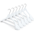 HOUSE DAY Wide Shoulder Wooden Suit Hangers with Non-Slip Pants Bar