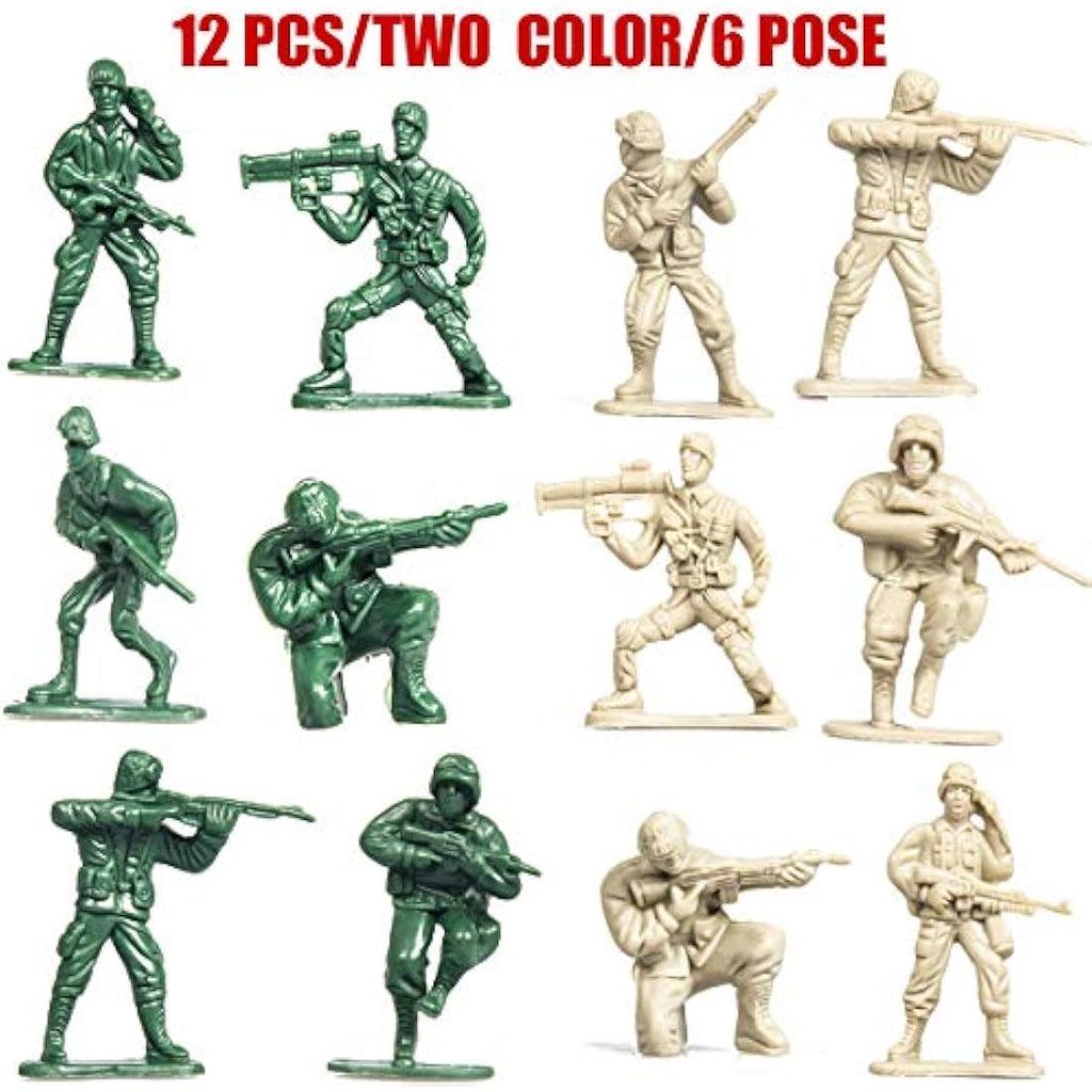 18-Piece Die-Cast Military Vehicle and Army Men Playset