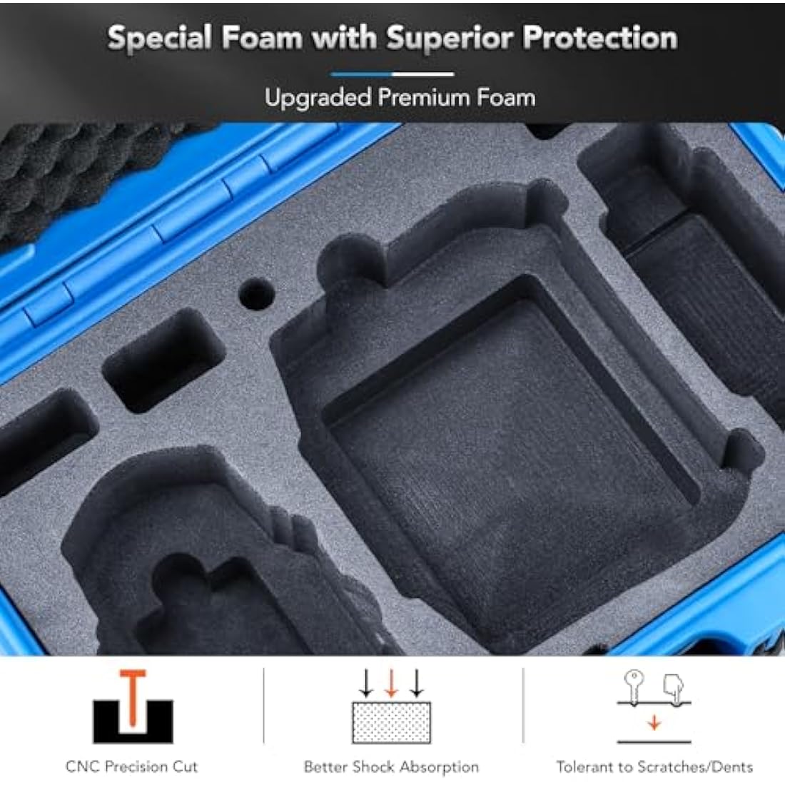 Lykus Titan MM410 Waterproof Hard Case for DJI Mini 4 Pro – Blue
