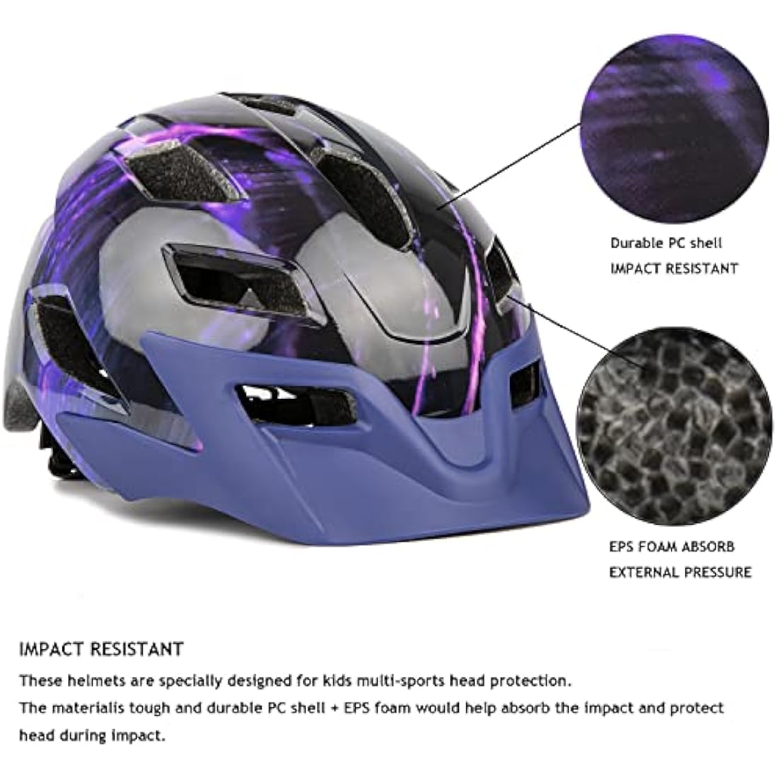 Exclusky Kids Bike Helmet | Adjustable Safety Gear for Ages 5-13