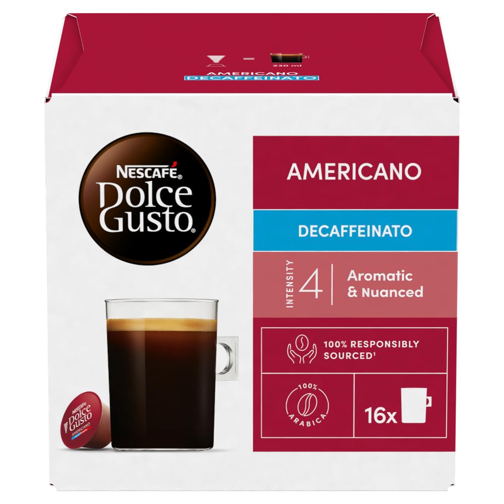 NESCAFE Dolce Gusto Americano Decaf Coffee Pods - 48 Servings