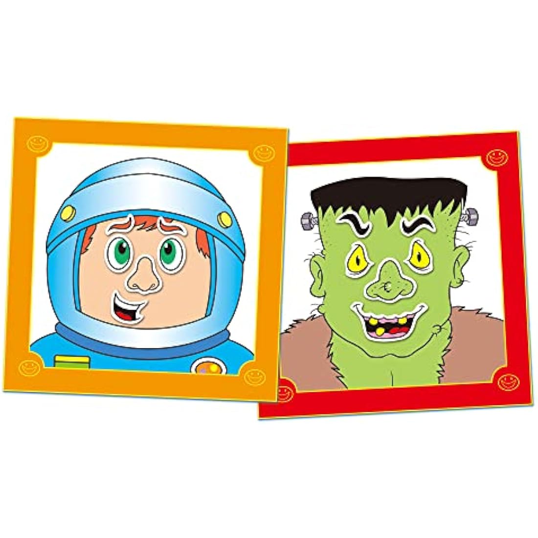 Galt Toys Funny Faces Sticker Book – Reusable Kids Activity Book
