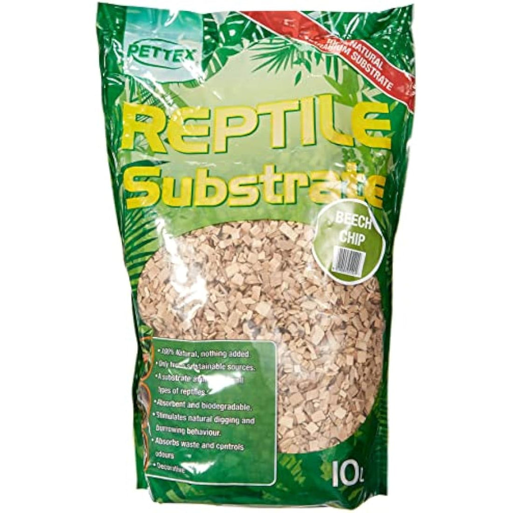 Pettex Beech Chips Reptile Substrate - Natural Absorbent Bedding 10L