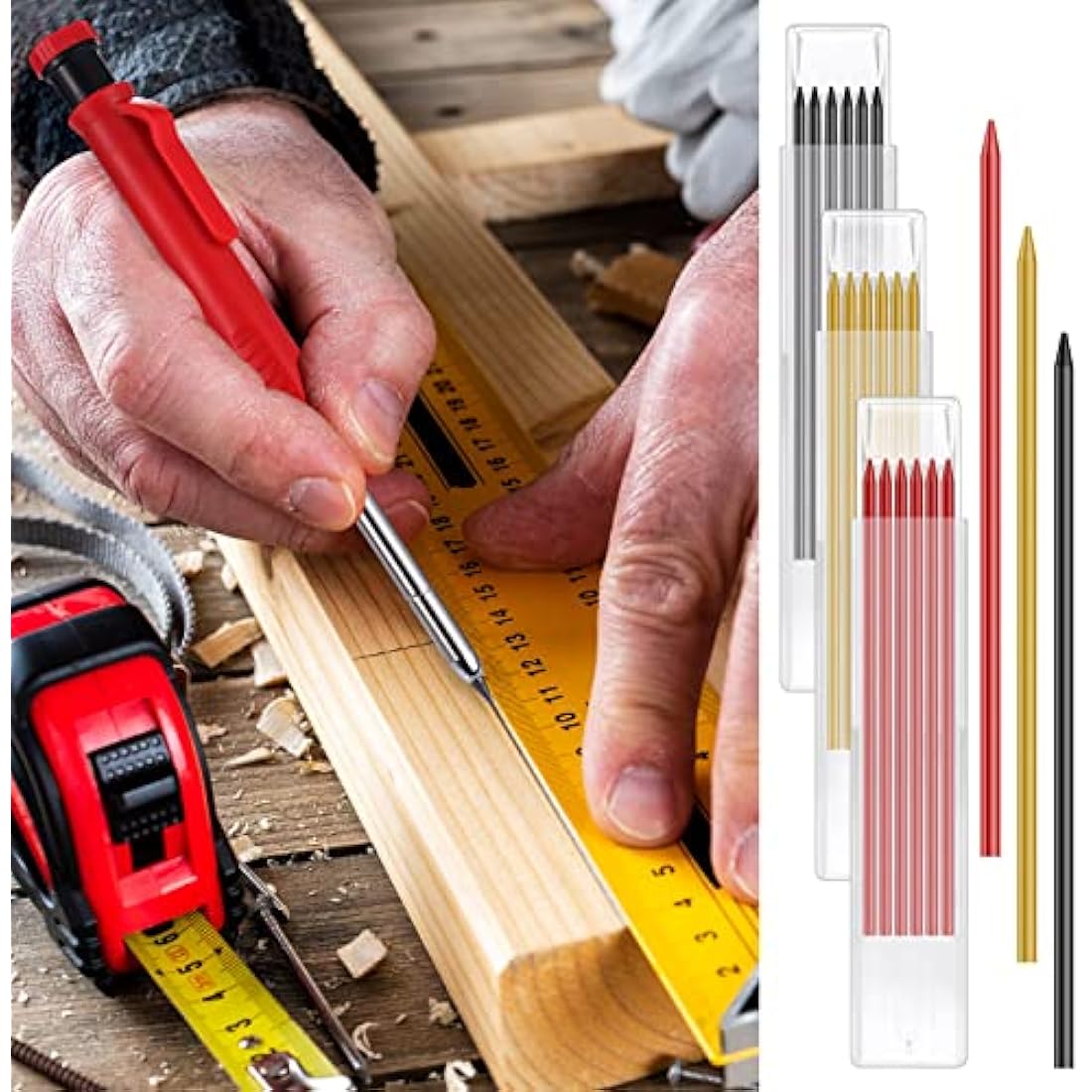48Pcs Carpenter Pencil Refills – 2.8mm Waterproof Leads