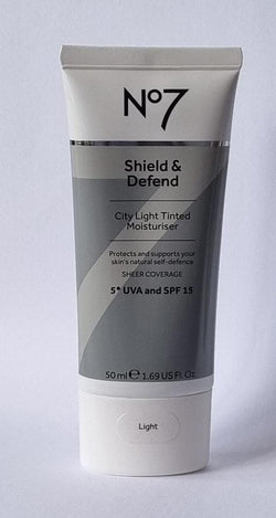 No7 Shield & Defend City Light Tinted Moisturiser - SPF 15 - Light, 50ml