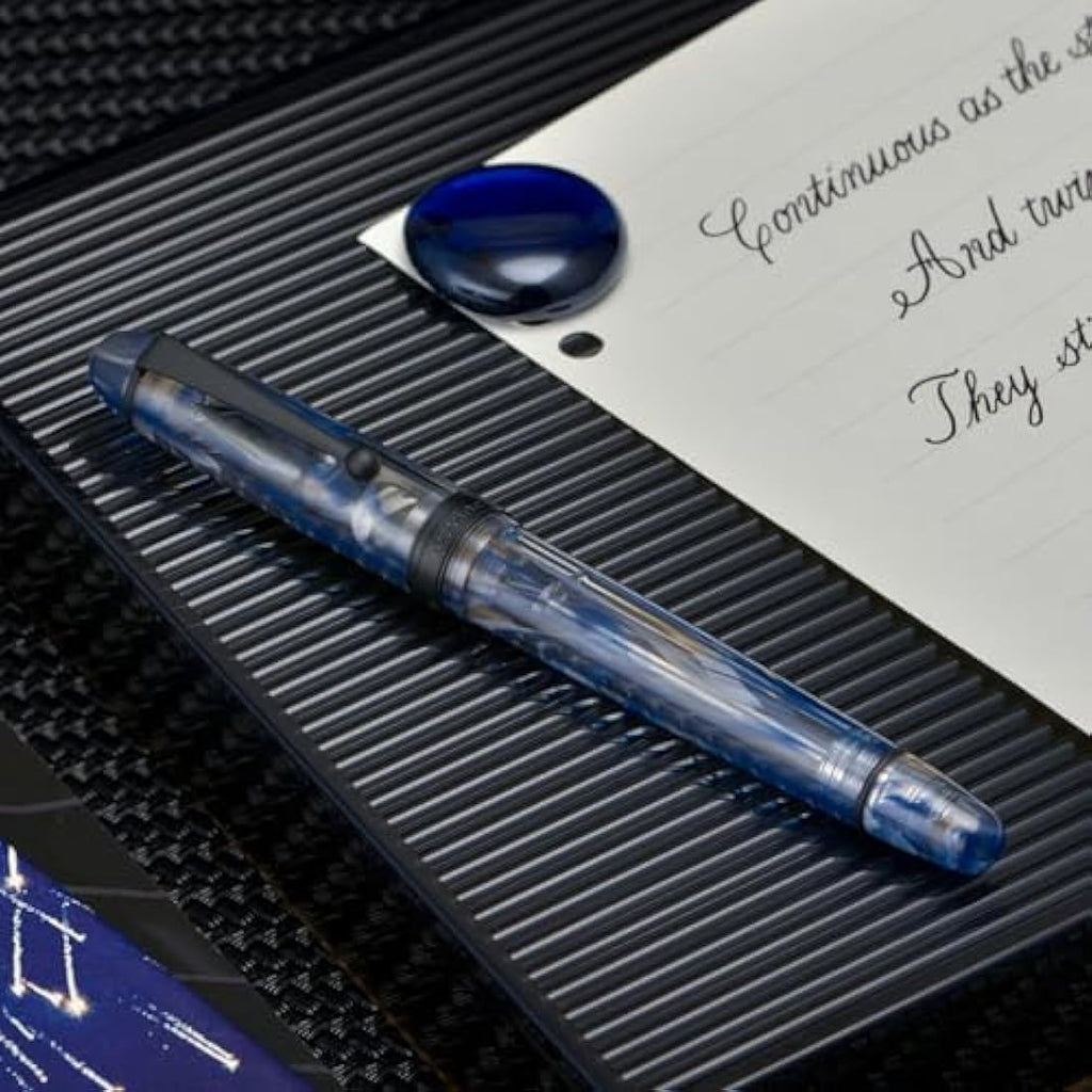 Asvine V126 Vacuum Filling Fountain Pen – Matte Black Acrylic, Fine Point