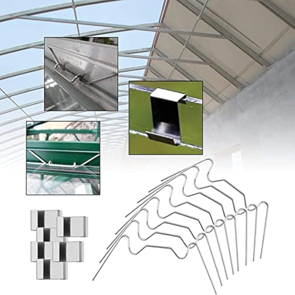 200pc Stainless Steel Greenhouse W & Z Glazing Clips