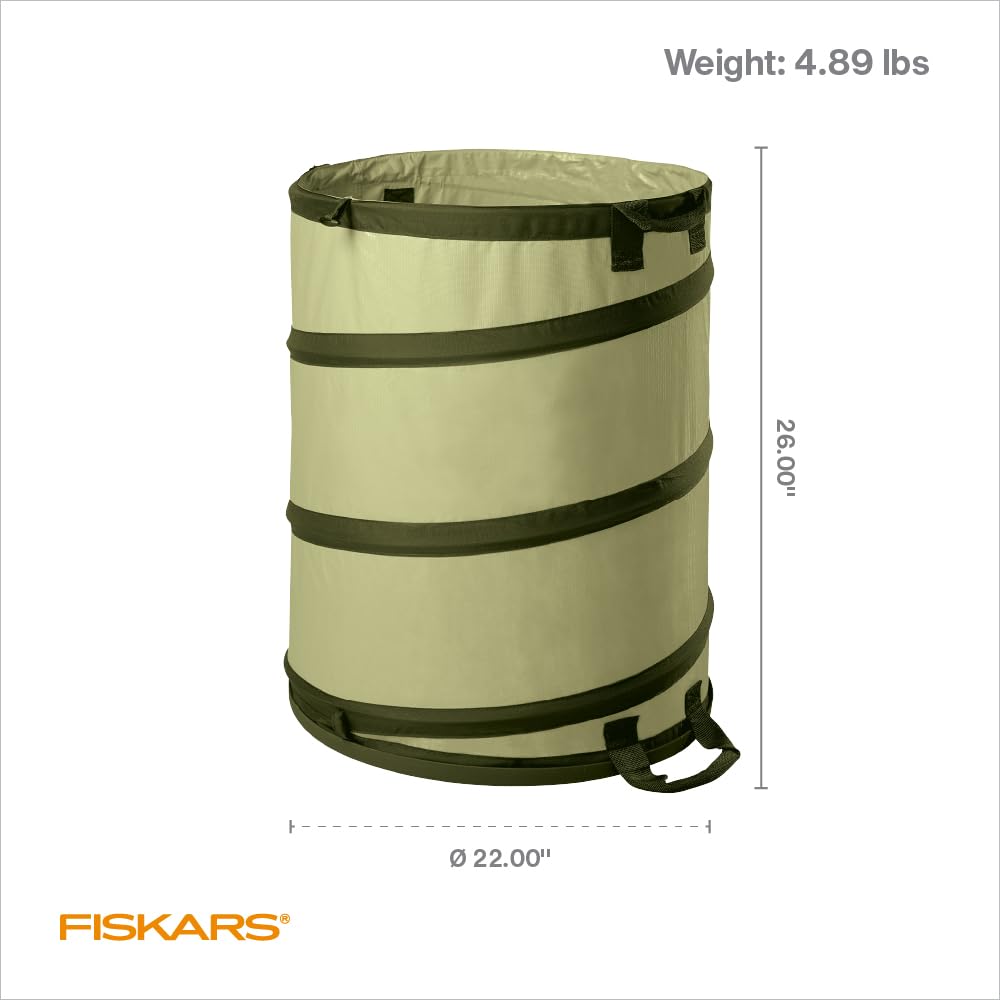 Fiskars 30 Gallon Kangaroo Garden Bag – Durable HardShell Bottom