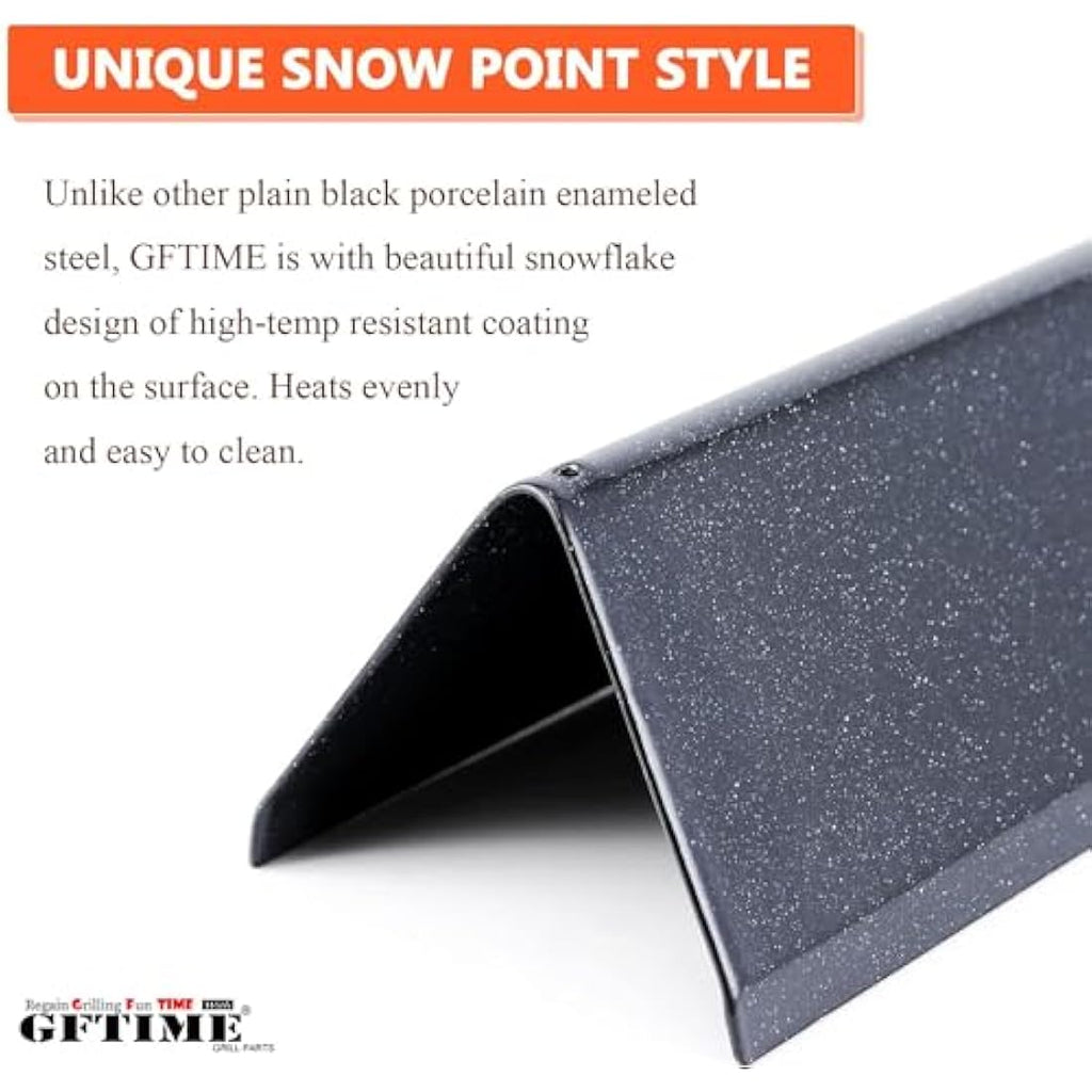 GFTIME 38.9CM Porcelain Steel Flavorizer Bars for Weber Spirit 300 Series