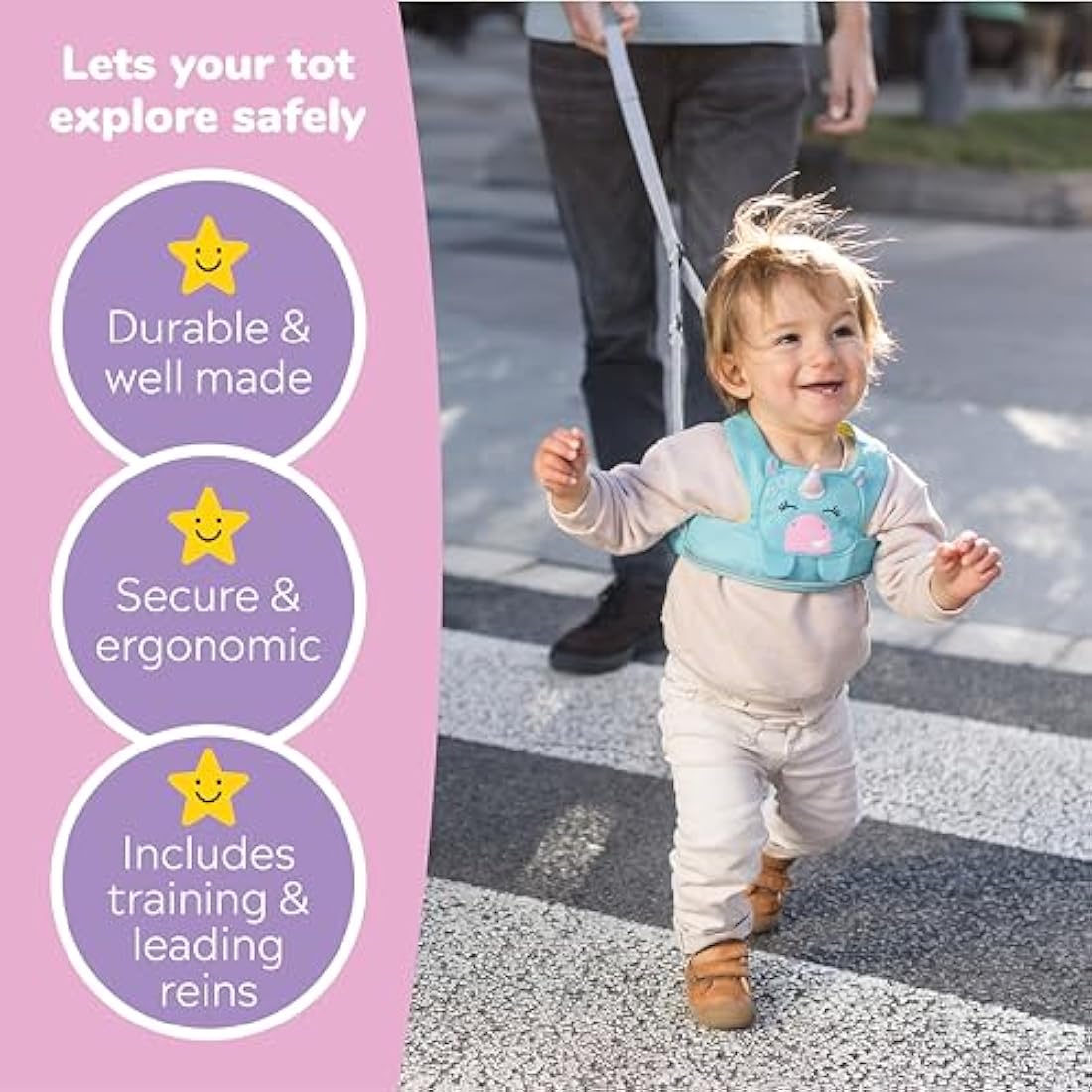 Trunki ToddlePak Baby Walking Reins and Safety Harness – Una Unicorn