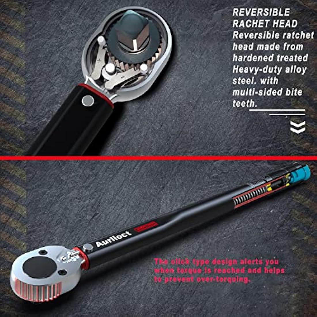 Jolof Store 1/2 Inch Drive Click Torque Wrench (20-230 Nm) - Black