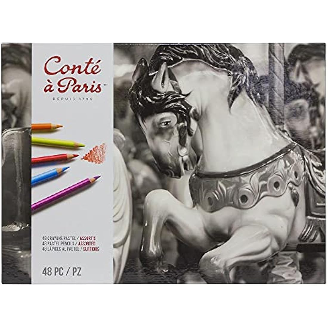 Conte a Paris Pastel Pencil Set - Assorted Colors - Set of 48 Pencils