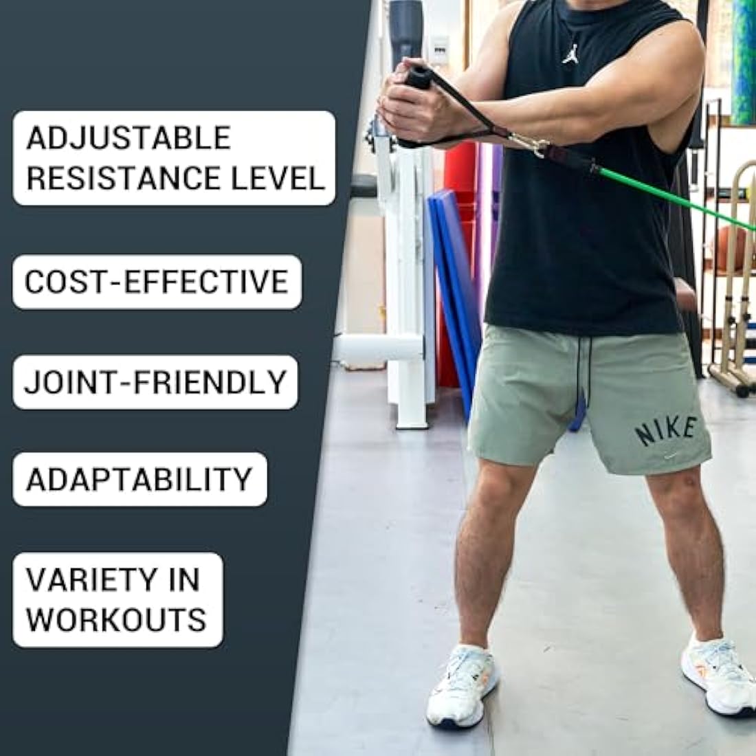 TheFitLife Resistance Bands Set - 200lbs Stackable Workout Tubes