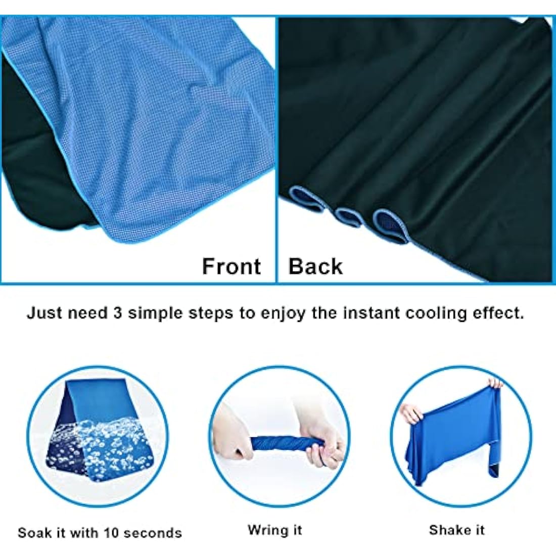 SZELAM Cooling Towel 4-Pack – Instant Chill Microfiber for Gym & Sports