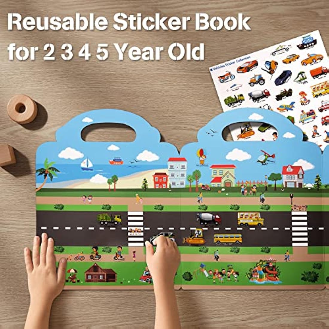 Jolof Store Reusable Sticker Books for Toddlers – 3 Set Animal & Dinosaur