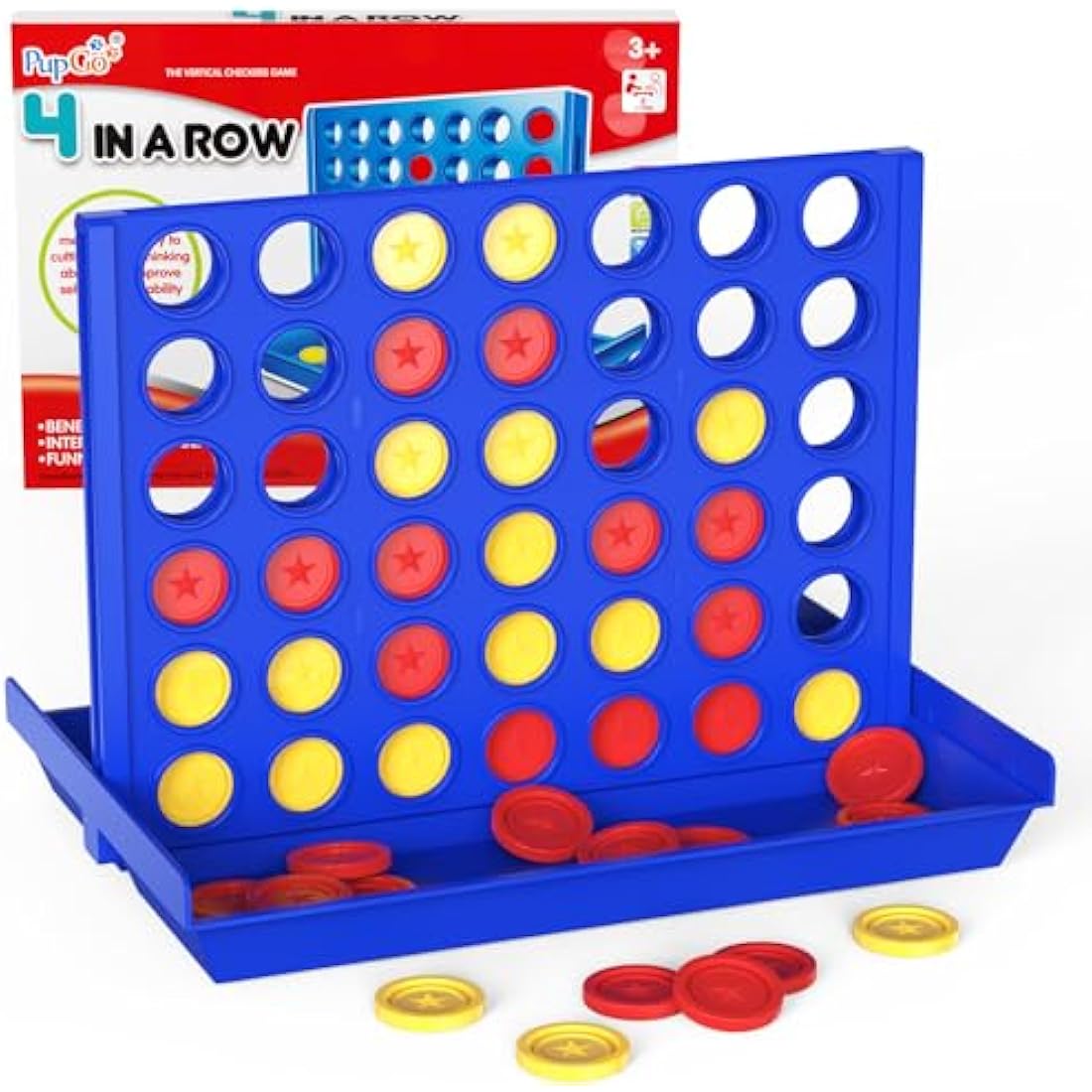 Pup Go 4 in a Row Board Game – Foldable Strategy Toy for Kids & Family