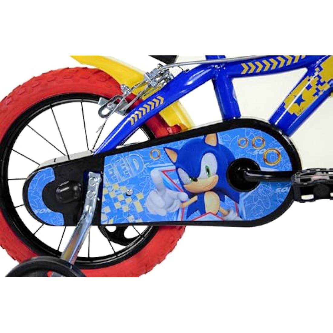 Sonic The Hedgehog 14 Inch Kids Bike with Training Wheels – Blue