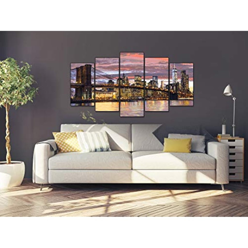Schipper Paint by Numbers New York at Dawn - Adult Polyptych Art, 132x72cm