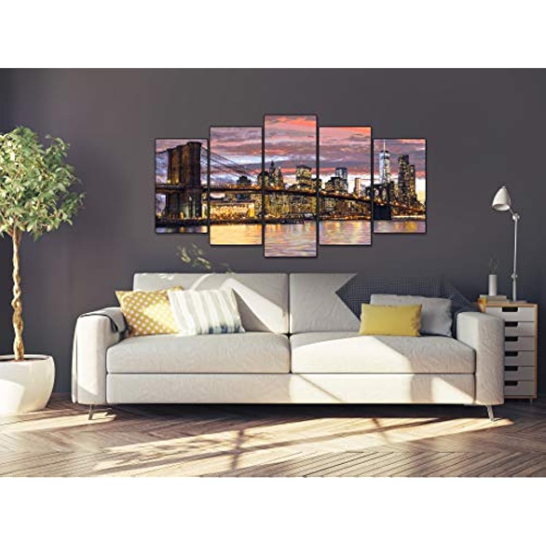Schipper Paint by Numbers New York at Dawn - Adult Polyptych Art, 132x72cm