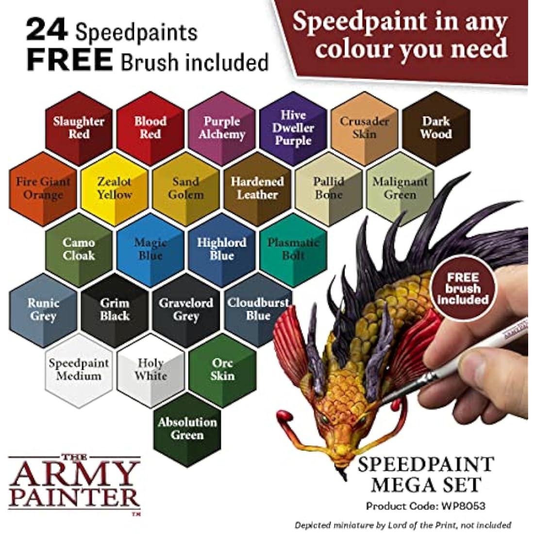 The Army Painter Speedpaint Mega Set – 24 Acrylic Paints for Miniatures