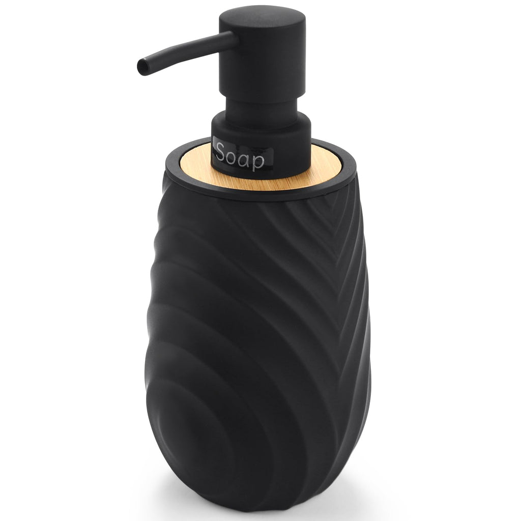 Hand Soap Dispenser Bathroom Bamboo with Texture, Soap Dispenser Kitchen - image 1