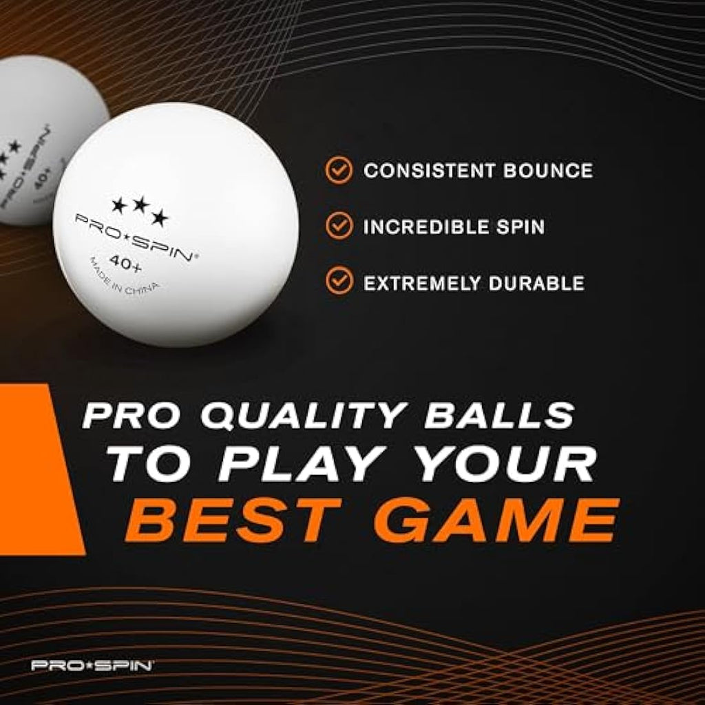 PRO SPIN Table Tennis Bat Set - 1.8mm Sponge Rackets with 3-Star Balls
