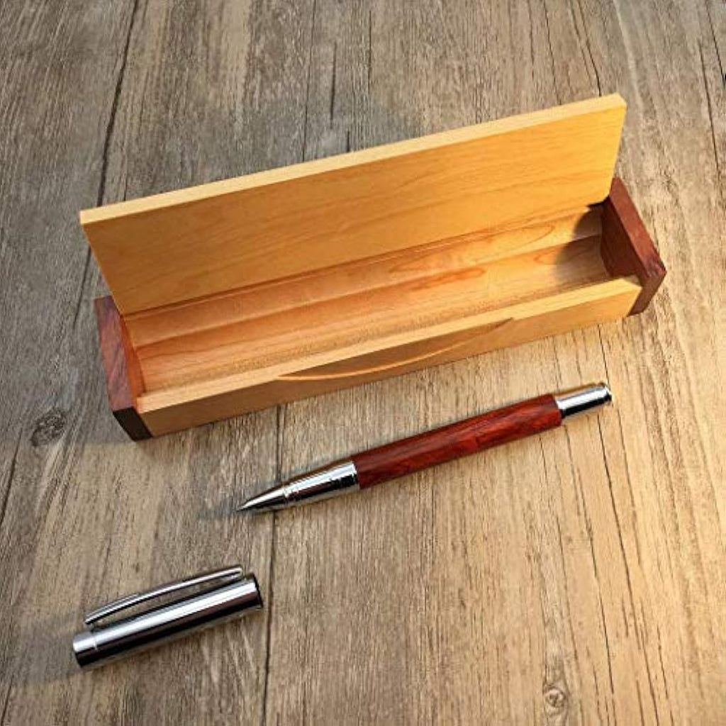 LACHIEVA LUX Rosewood Rollerball Pen Set | Handcrafted Wood Gift Box
